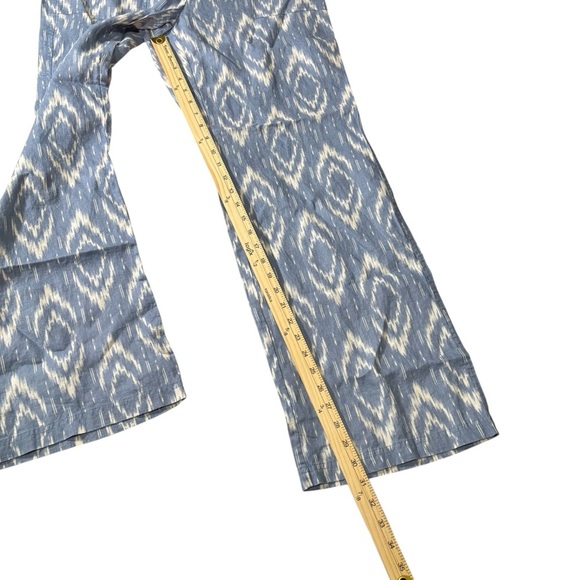 Chico's 100% Linen Ikat Print Wide Leg Pants Resortwear Vacation Preppy Small - Picture 15 of 16